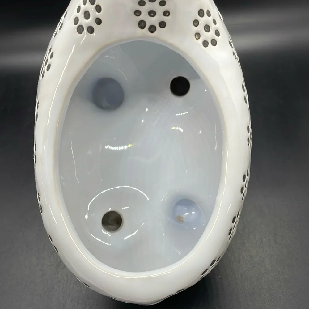NWT Pier 1 White Ceramic Llama Planter Decorative Trinket Holder 8”
